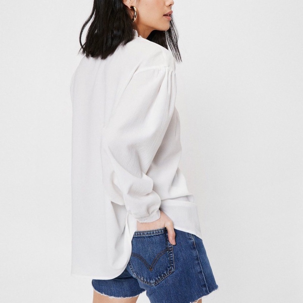 Chiffon High Neck Ruffle Blouse - Picture 2 of 5